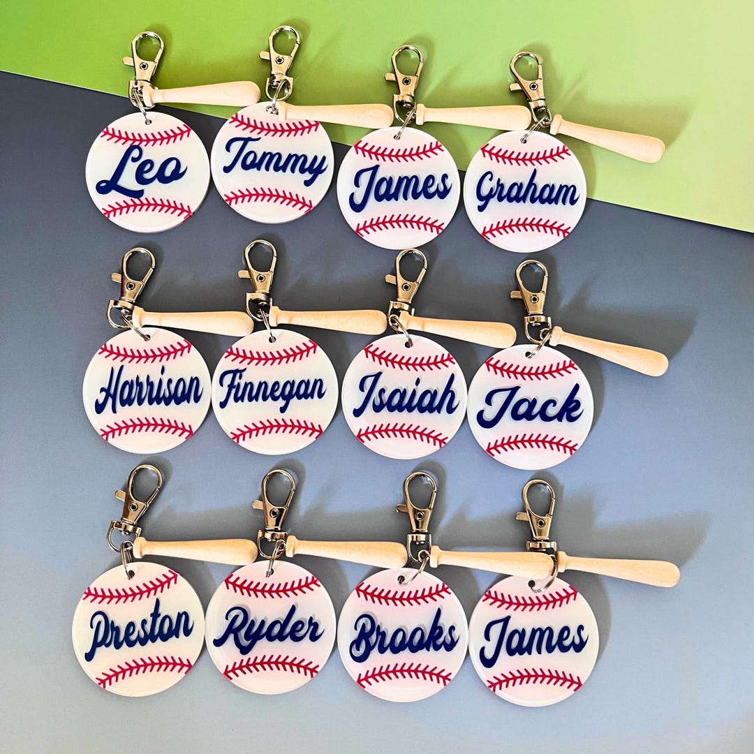 Custom Baseball Player Name Tag Baseball Sport Bag Tag Baseball ...