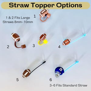 Football Straw Cover Stanley Tumbler Accessory Football Mom Life Football Player Straw Topper Football Team Party Gift Football Themed Party image 10