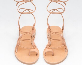 Sandalias de cuero hechas a mano