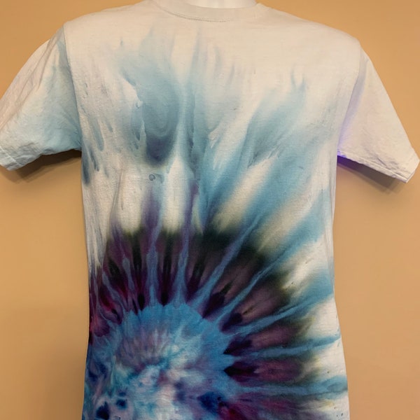 Mens T Shirt, Mens Shirt, Mens Tie Dye, Hippie Tops, Blue and Purple, Boho Hippie Shirt, Mens Ice Dyed Shirt, Tie Dye, Mens Clothing, Shirts