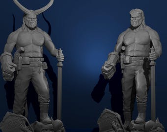 HellBoy Action Figures DC Comics Marvel model File STL for 3D printing scale 1 8 for fdm fff scale 1 14 for dlp sla sla