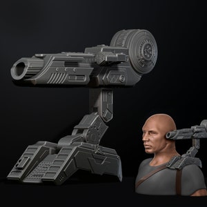 Predator Shoulder Cannon plasma Two Size File STL – OBJ for 3D Printing Model Printing Miniature Assembly