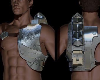 Predator Armor Bust Scale 1:1 File STL-OBJ for 3D Printing