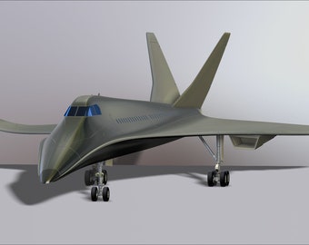 Concorde Prototype Aircraft of the Future Model Printing Miniature Assembly File STL for 3D Printing