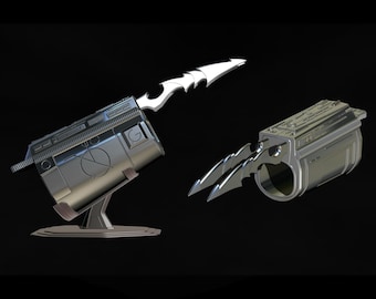 Predator Gauntlet Forearm Right, two versions File STL-OBJ for 3D printer