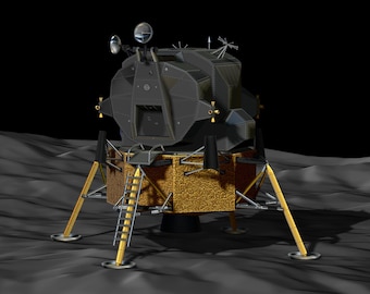 Lunar Module Apollo 11 STL-OBJ Files for 3D Printers