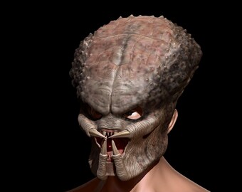 Predator Mask Face Jungle Hunter 1987 scale 1:1 File STL – OBJ for 3D Printer