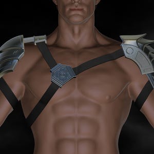 Predator Shoulder Armor  Scale 1:1 File STL-OBJ for 3D Printing