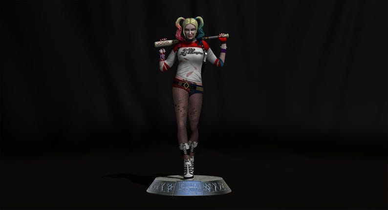Harley Quinn Suicide Squad file STL-OBJ For 3D printer immagine 1