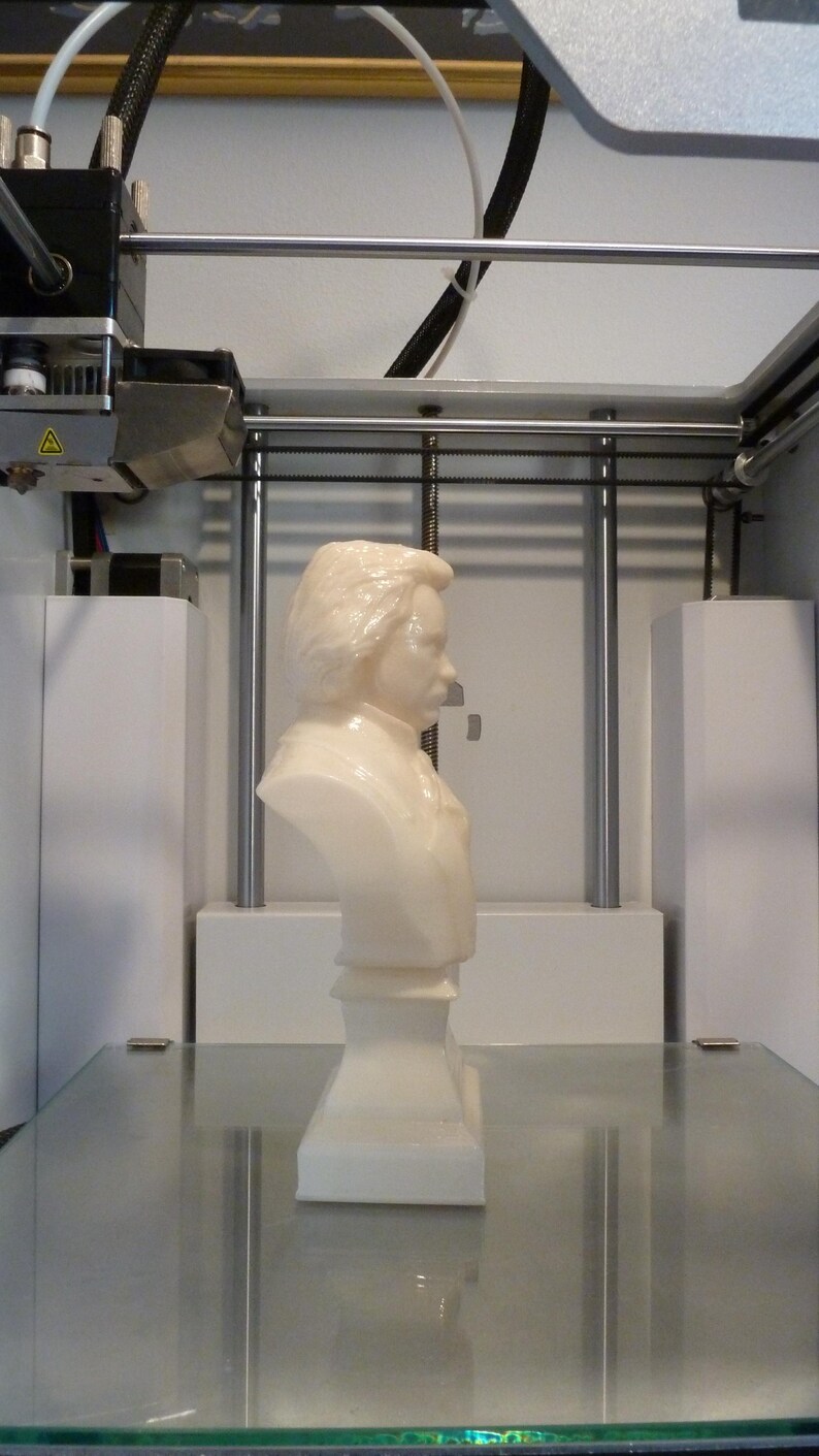 Ludwig van Beethoven bust model printing miniature assembly file stl-obj for 3D Printer afbeelding 19
