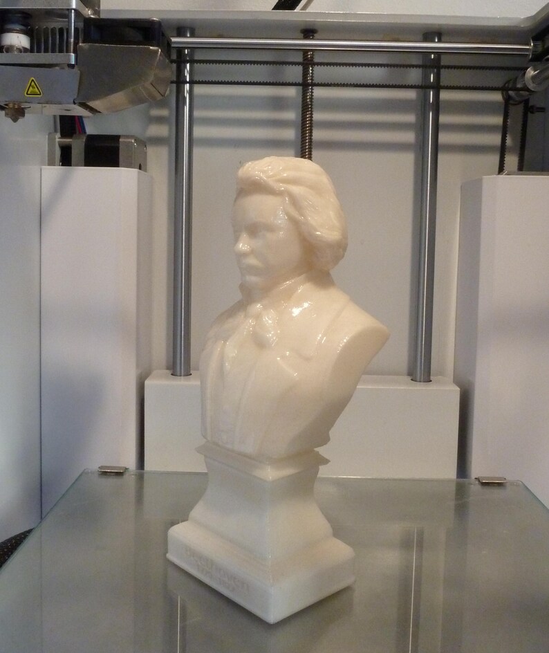 Ludwig van Beethoven bust model printing miniature assembly file stl-obj for 3D Printer afbeelding 15