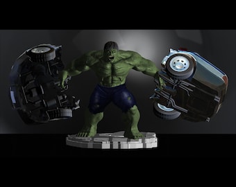 Hulk From Movie The Incredible Hulk 2008 with Edward Norton File STL 3D Print Model Two Versions