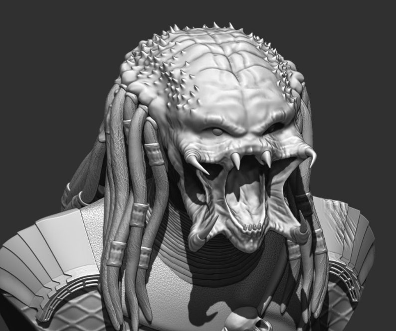 Хищник 3д модель. Хищник Zbrush. Predator STL бюст. Хищник предатор. Хищник модель.