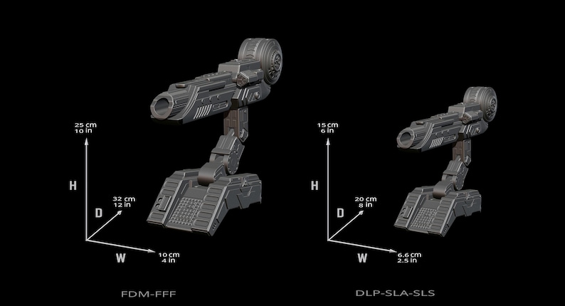 Predator Shoulder Cannon plasma Two Size File for 3D Printer - Model Printing image 18