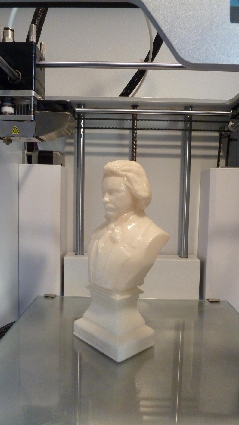 Ludwig van Beethoven bust model printing miniature assembly file stl-obj for 3D Printer afbeelding 18