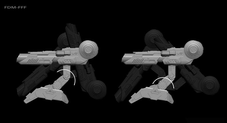 Predator Shoulder Cannon plasma Two Size File for 3D Printer - Model Printing image 11
