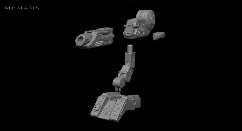 Predator Shoulder Cannon plasma Two Size File for 3D Printer - Model Printing image 13