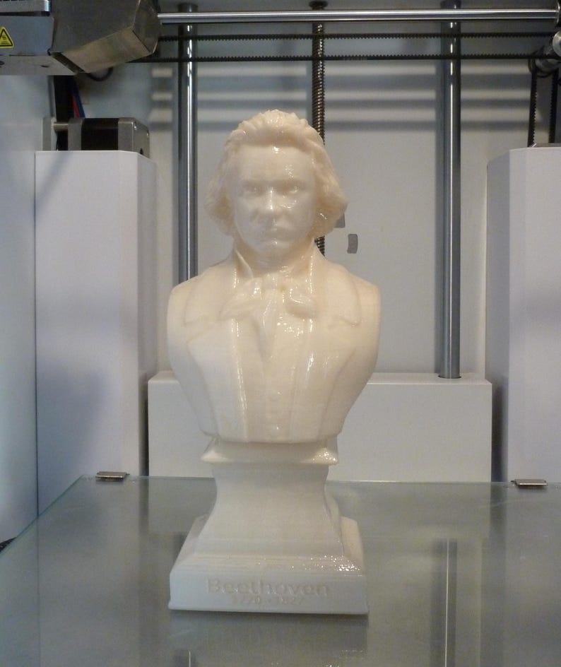 Ludwig van Beethoven bust model printing miniature assembly file stl-obj for 3D Printer afbeelding 14