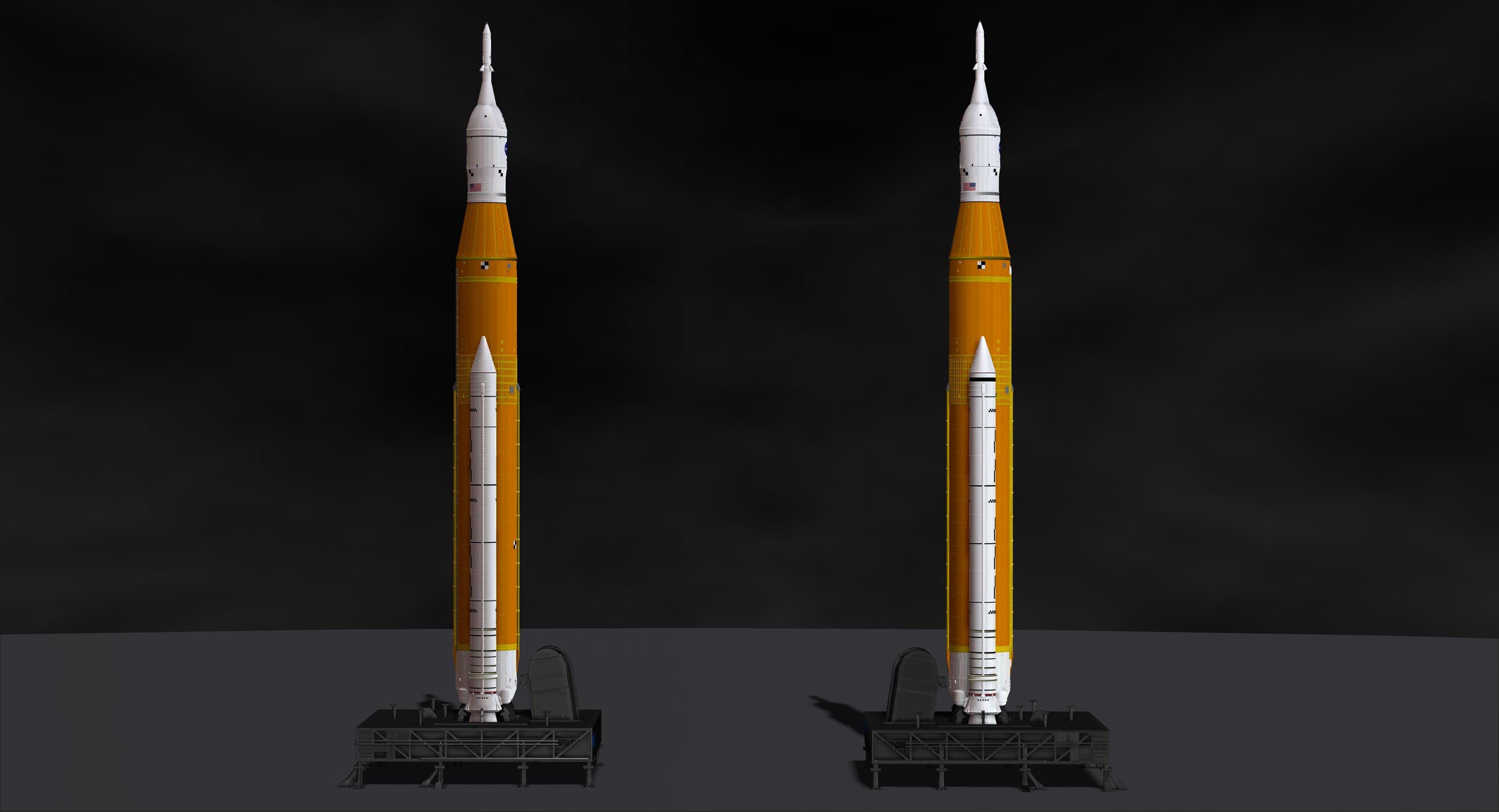 The Space Launch System (SLS): Nasa 's Artemis I Moon Rocket With Platform.  File Stl-obj for 3D Printer - Etsy, image size:3000x1626