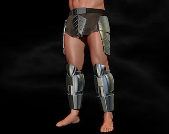 Predator Armor Legs Scale 1:1 File STL-OBJ for 3D Printing