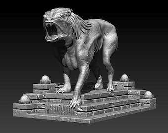 Predator dog  model printing miniature assembly file stl for 3d printing fdm-fff-dlp-sla-sls inspired by the film, the predator, from 2018