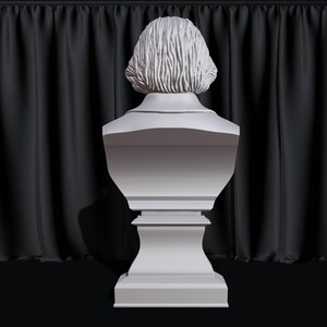 Ludwig van Beethoven bust model printing miniature assembly file stl-obj for 3D Printer afbeelding 5