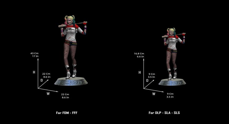 Harley Quinn Suicide Squad file STL-OBJ For 3D printer immagine 20