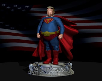 Super Trump Model Printing Miniature Assembly File STL OBJ for 3D Printing