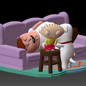Family Guy (Griffin) model printing miniature assembly file stl-obj for 3d printing fdm-fff- dlp-sla-sla