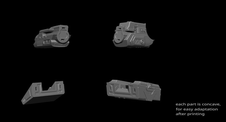 Predator Shoulder Cannon plasma Two Size File for 3D Printer - Model Printing image 17