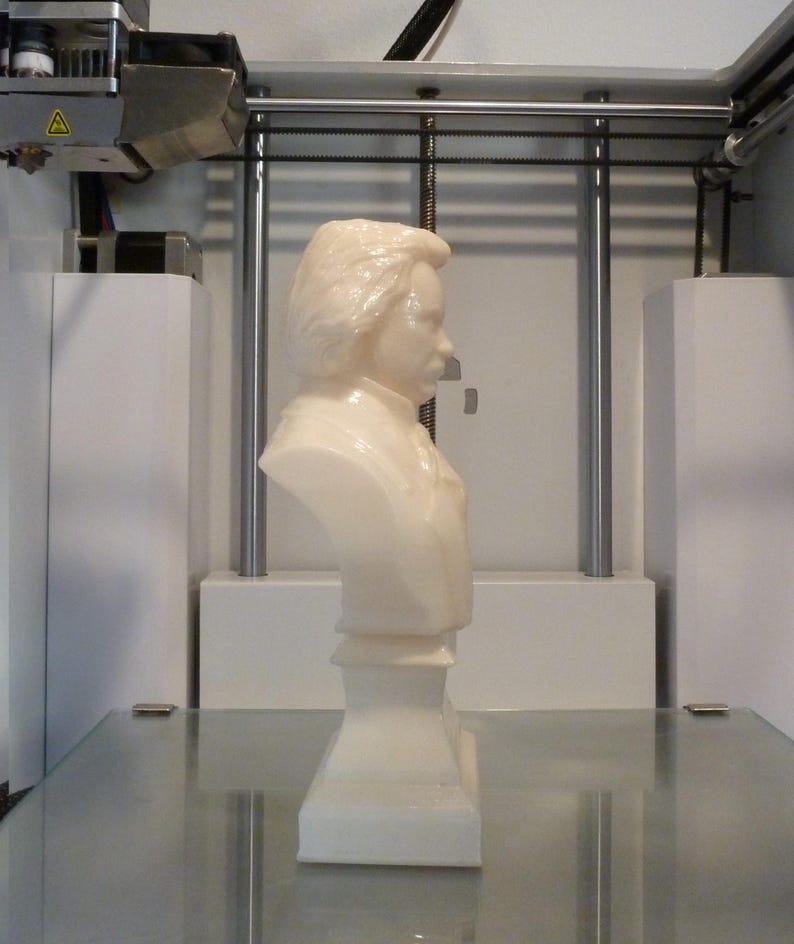 Ludwig van Beethoven bust model printing miniature assembly file stl-obj for 3D Printer afbeelding 16