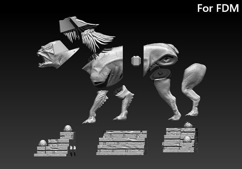 Predator Dog 3D Model STL File for 3D Printing image 16