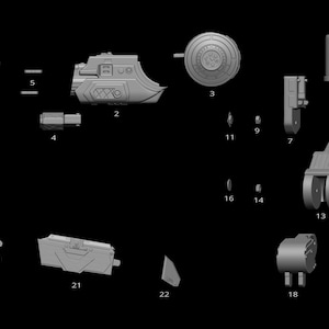 Predator Shoulder Cannon plasma Two Size File for 3D Printer - Model Printing image 15