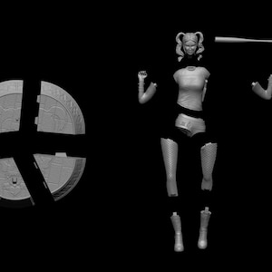 Harley Quinn Suicide Squad file STL-OBJ For 3D printer immagine 15