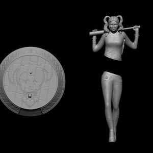 Harley Quinn Suicide Squad file STL-OBJ For 3D printer immagine 16