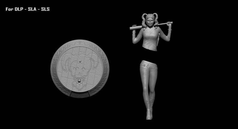 Harley Quinn Suicide Squad file STL-OBJ For 3D printer immagine 16