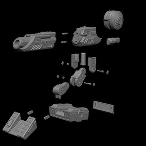 Predator Shoulder Cannon plasma Two Size File for 3D Printer - Model Printing image 14