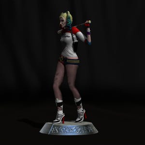 Harley Quinn Suicide Squad file STL-OBJ For 3D printer immagine 2