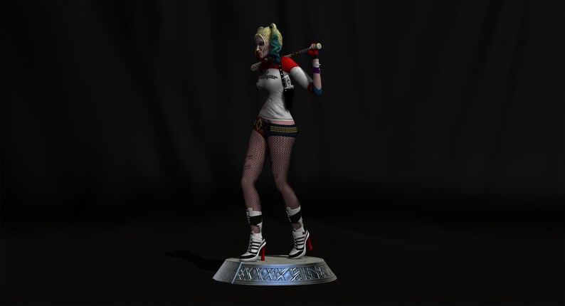 Harley Quinn Suicide Squad file STL-OBJ For 3D printer immagine 2