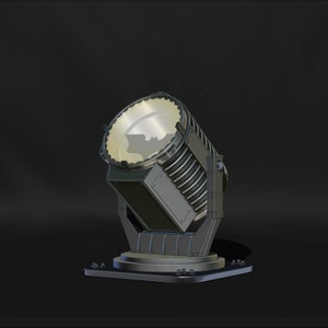 Bat Signal Searchlight Lamp 3D model Miniature Assembly File STL-OBJ for 3D Printing