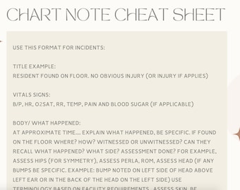 PIV Legal Charting Do's & Don'ts Cheat Sheet | Nursing Documentation ...