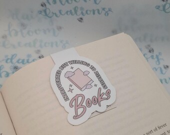 Book Lover Magnetic Bookmark: Introverted But Willing To Discuss Books