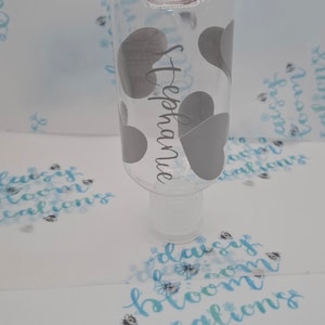Personalised Hand Sanitiser Bottles – Refillable Travel Size Bottles – Custom Name Mini Favour – Party Bag Filler