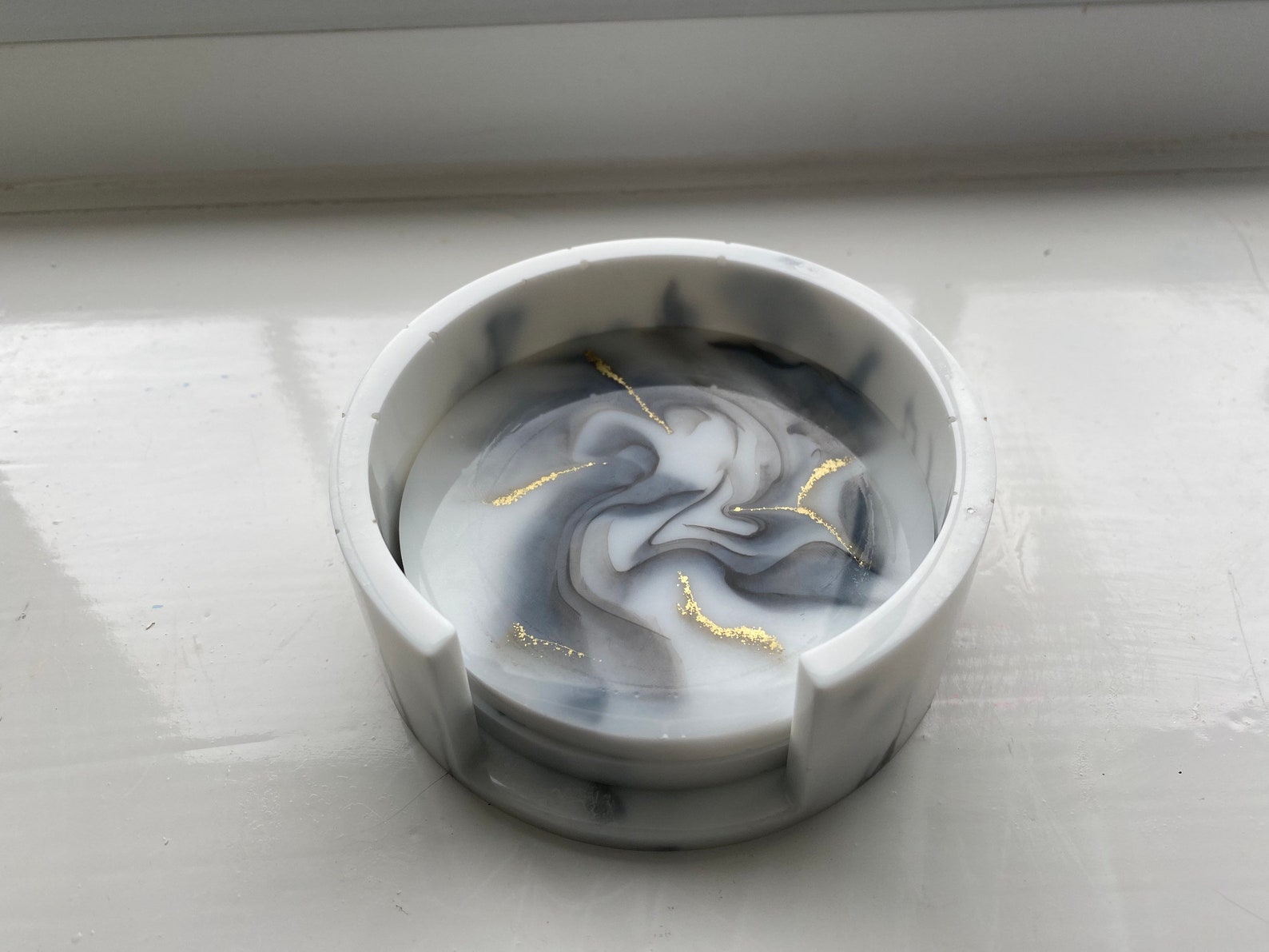 Custom Resin Coasters and Coaster Holder Gift New Home Etsy