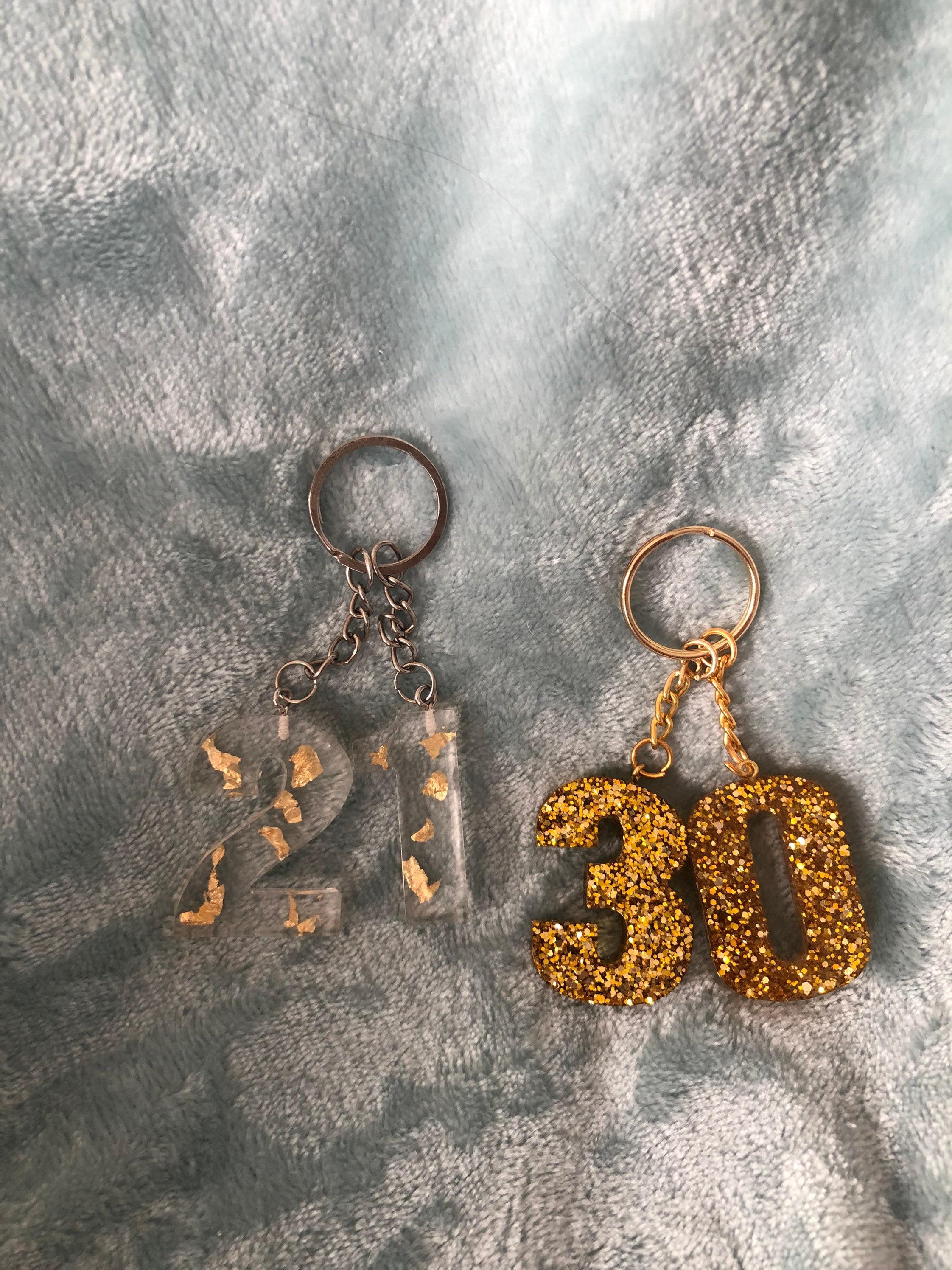 Number keyrings best sale
