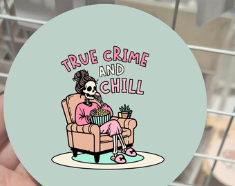 True crime and chill coaster, fan gift