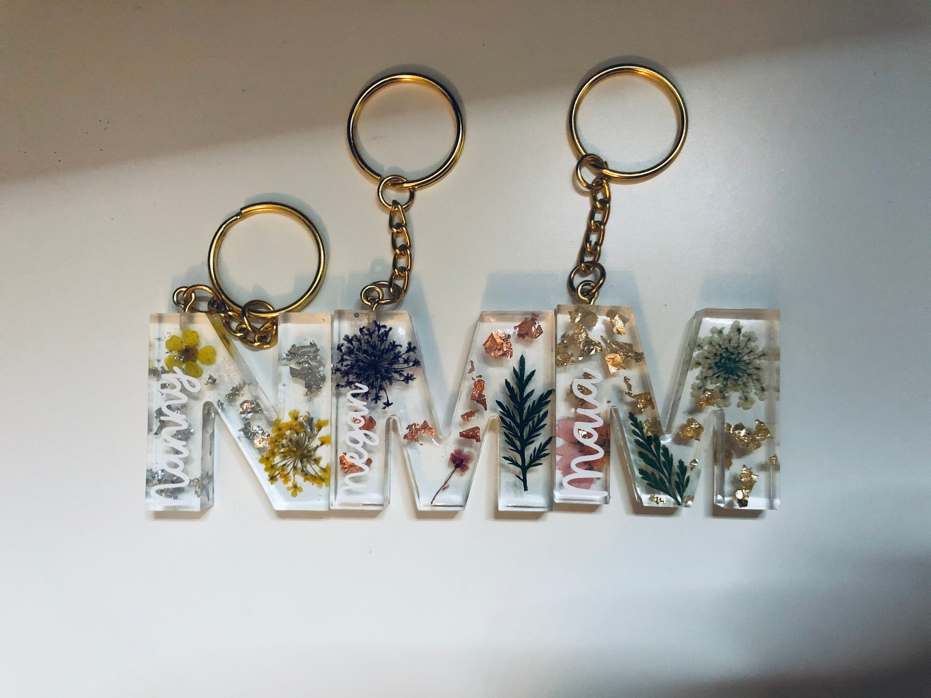 Handmade Custom Resin Keyring With Name Etsy