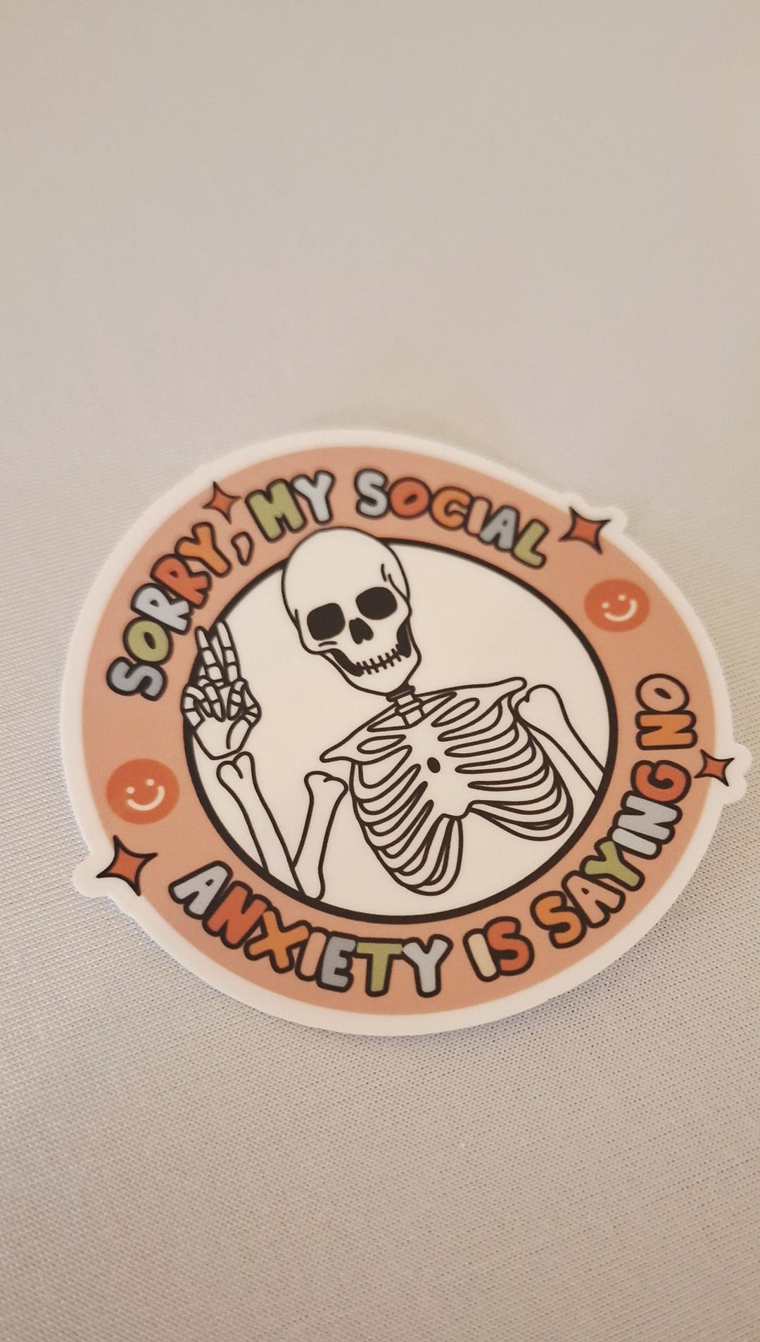 Social Anxiety Skeleton Sticker – Waterproof Matte Decal - Etsy