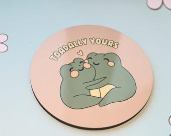 Toadally yours coaster, gift, romantic