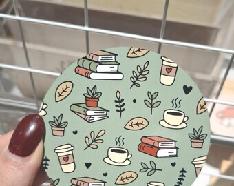 Green Coffee Book coaster